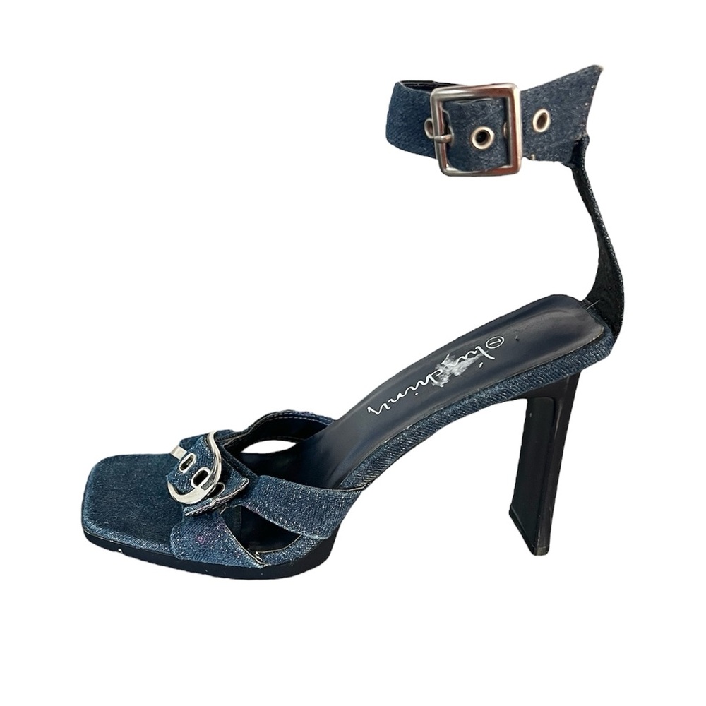 Vintage Y2K Luichiny Denim Buckle Heels